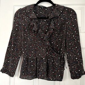 Madewell star ruffle blouse
